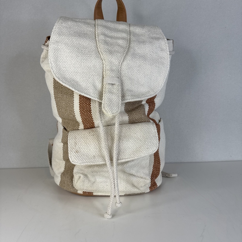 Universal Thread Earth Tone Canvas Backpack Casua… - image 1